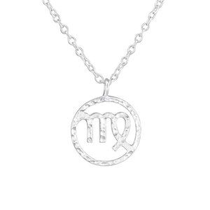 Sterling Silver Virgo Necklace August Birthmonth Gift